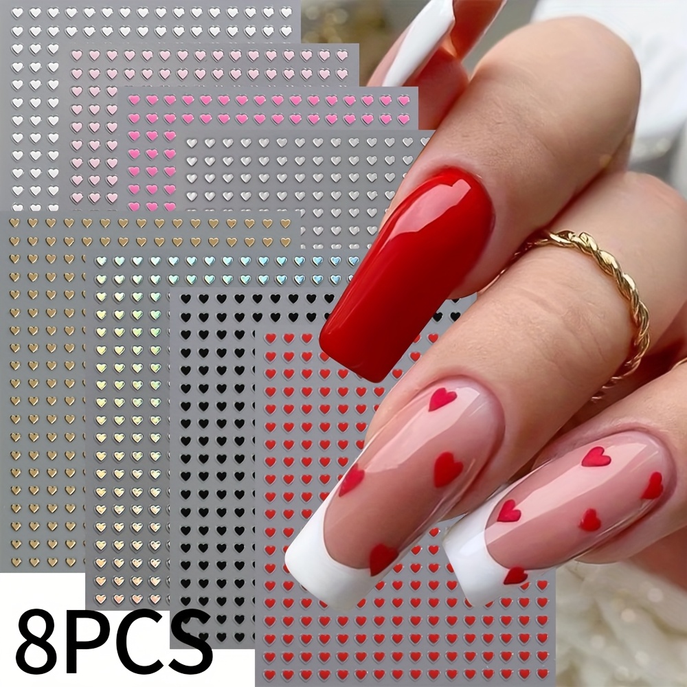 Nail Art Quotes - Juego de 8 pegatinas mini para