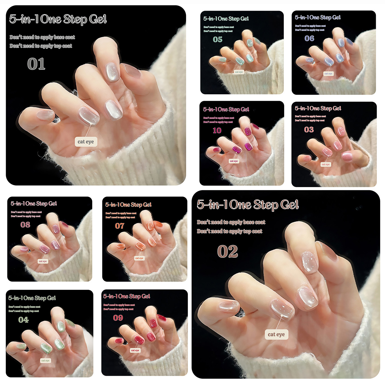 Nail Art Cat Eye Pink - 1 unidad TC Nuevo Esmalte de