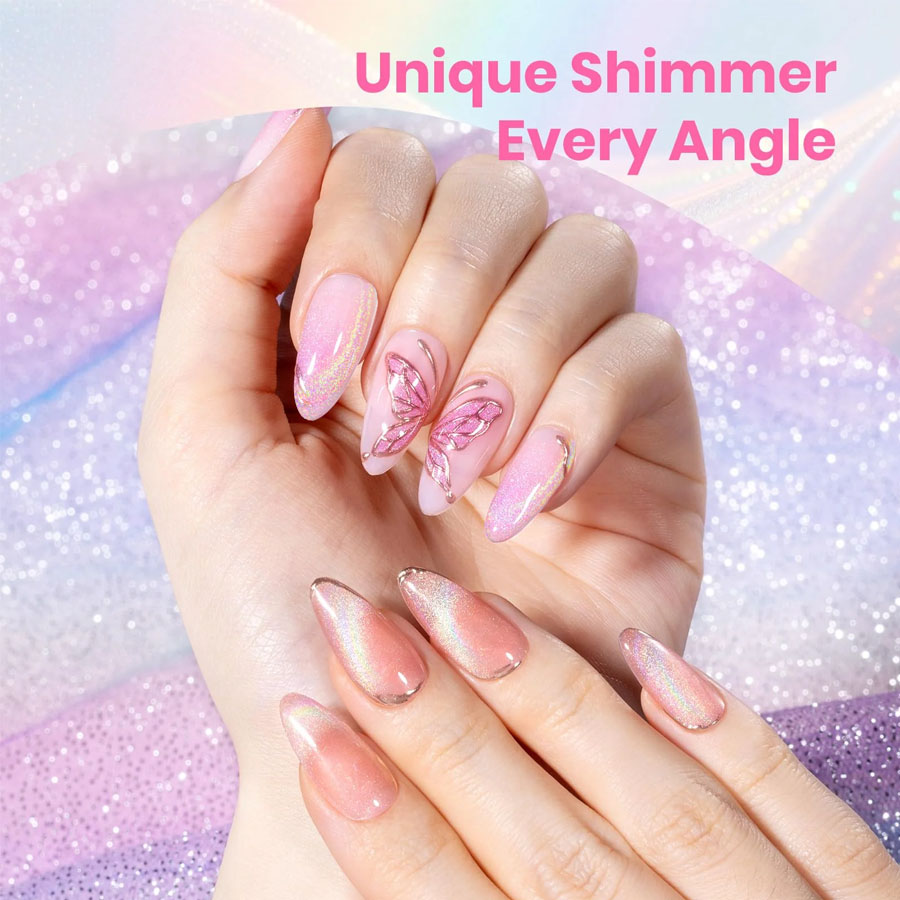 QAZIXU - Set de 1/6 Esmaltes d - Nail Art Cat Eye Pink reseña y precio
