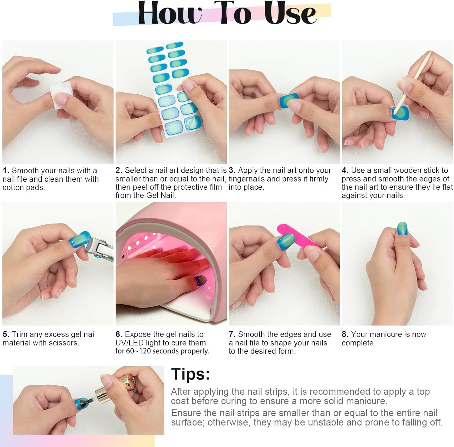 20/22 puntas de Gel semicurado - Nail Art Xmas Design reseña y precio