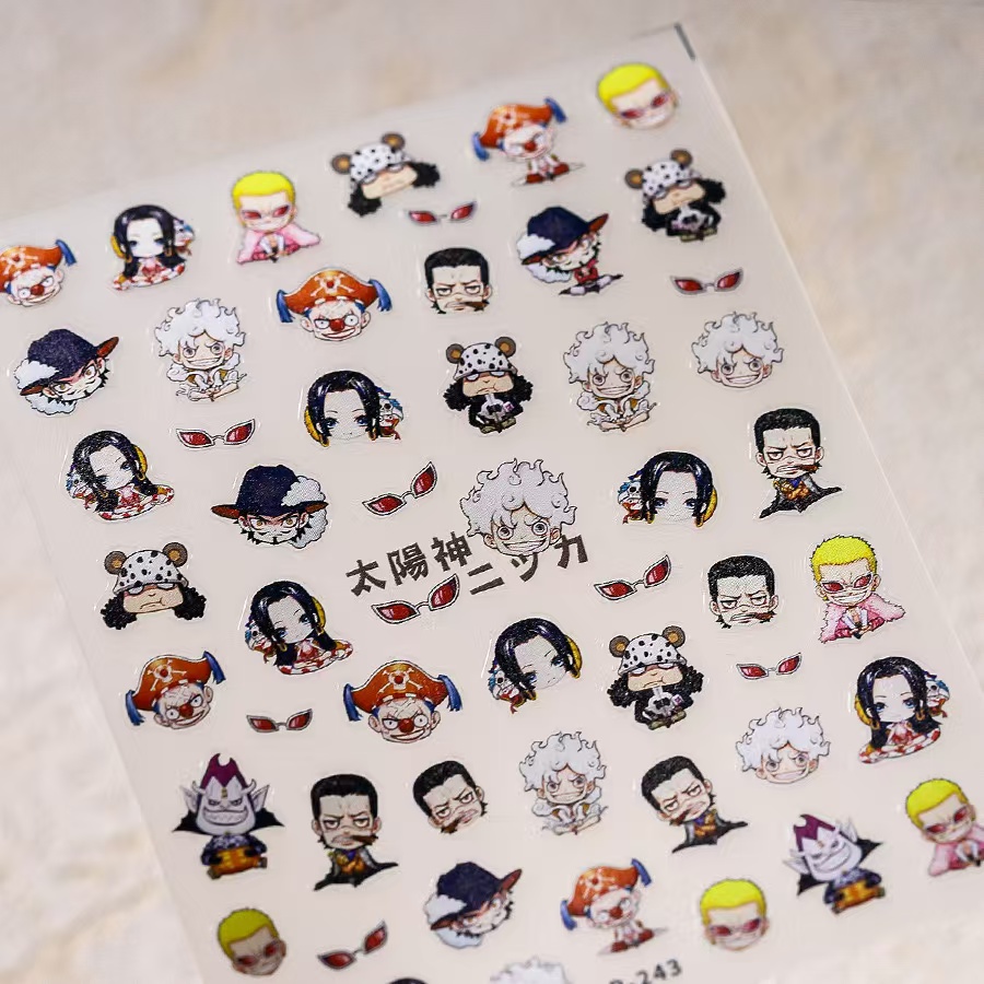 1PCS 5D Nuevas pegatinas de uñ - Nail Art Zoro One Piece reseña y precio