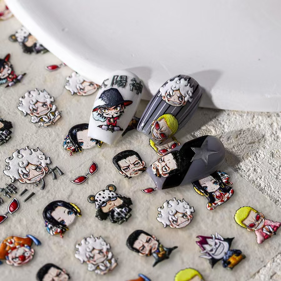 1PCS 5D Nuevas pegatinas de uñ - Nail Art Zoro One Piece reseña y precio