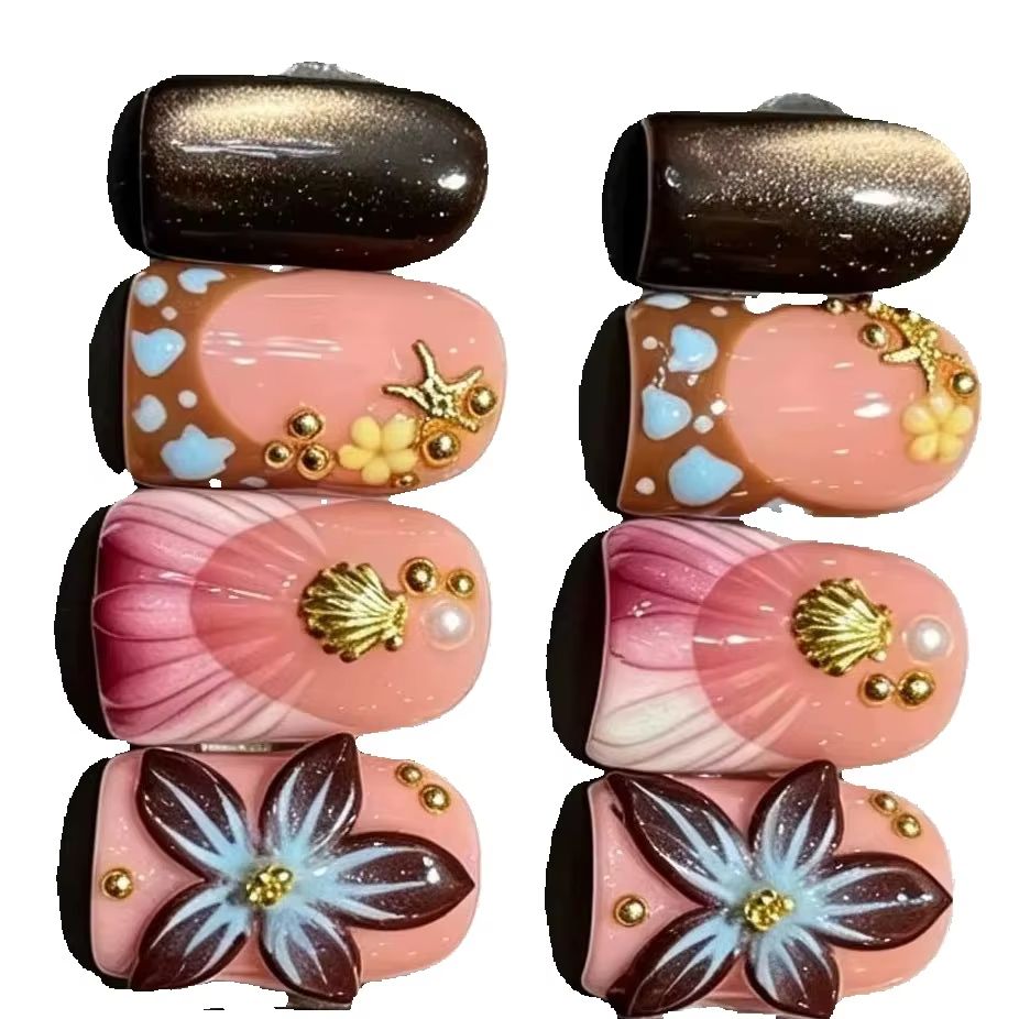 Juego de 10 Uñas Postizas Cort - Nail Art Cat Eye Pink reseña y precio