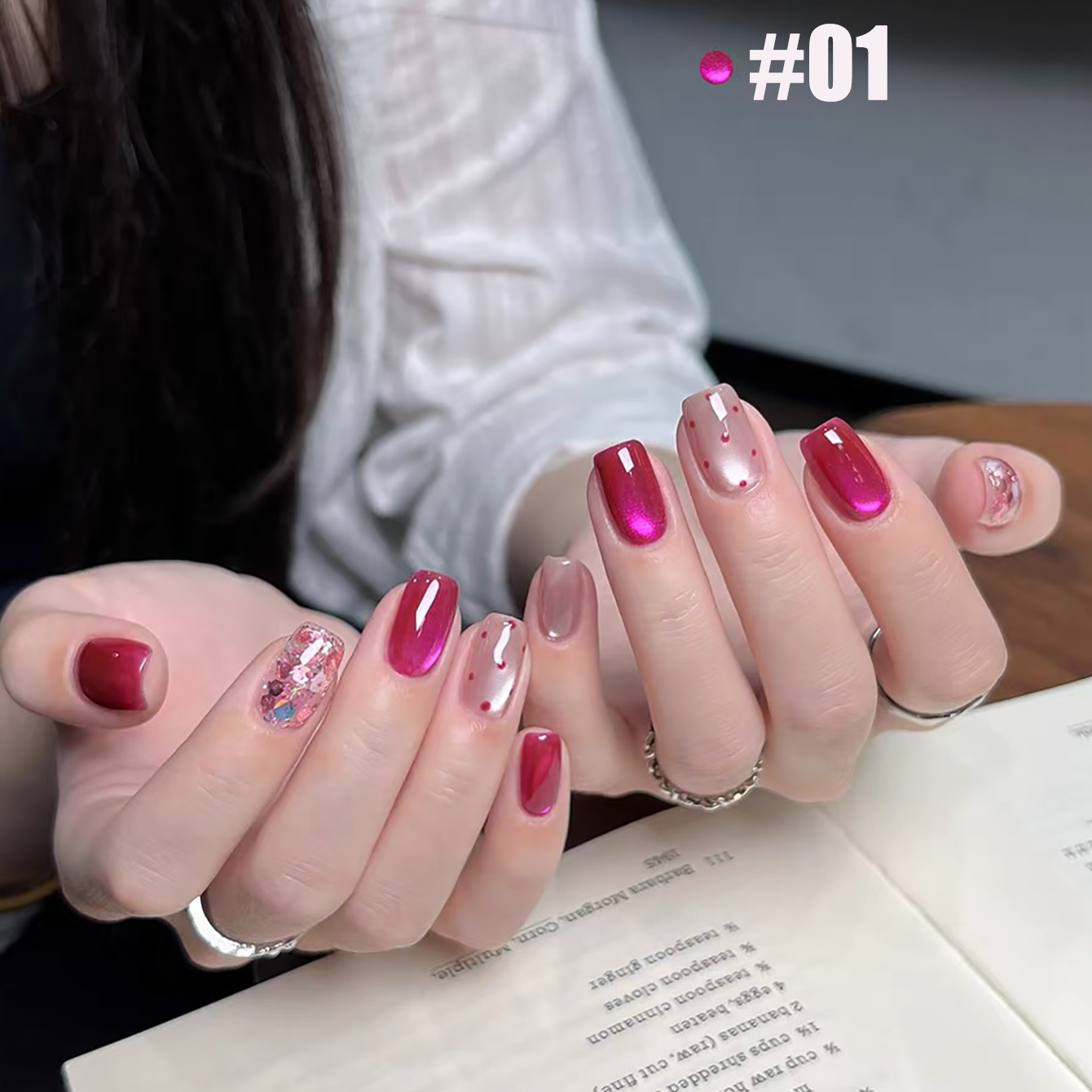 MIANEL Verano 2026 Gel de Uñas - Nail Art Cat Eye Pink reseña y precio