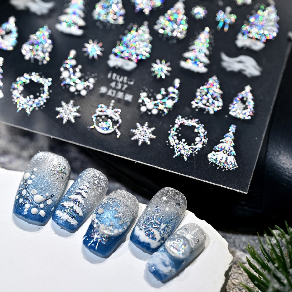 5D en relieve castillo de oro/ - Nail Art Xmas Design reseña y precio