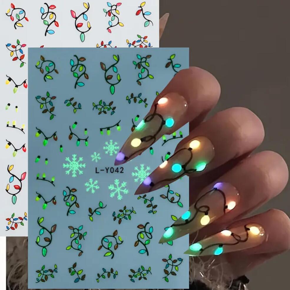 Bombilla luminosa 3D, pegatina - Nail Art Xmas Design reseña y precio
