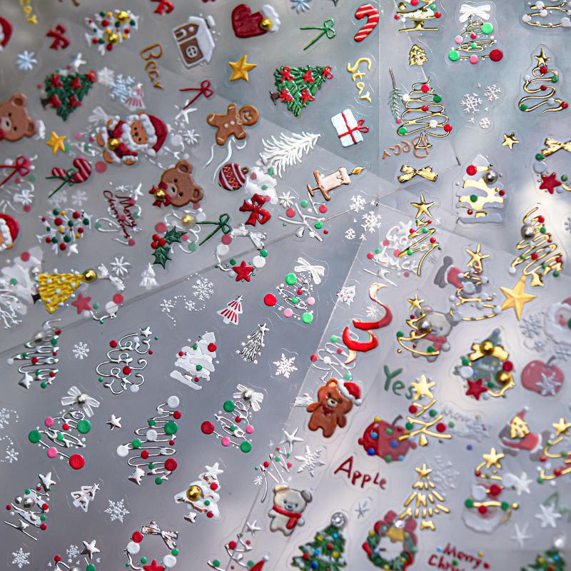 Pegatinas 3D para decoración d - Nail Art Xmas Design reseña y precio