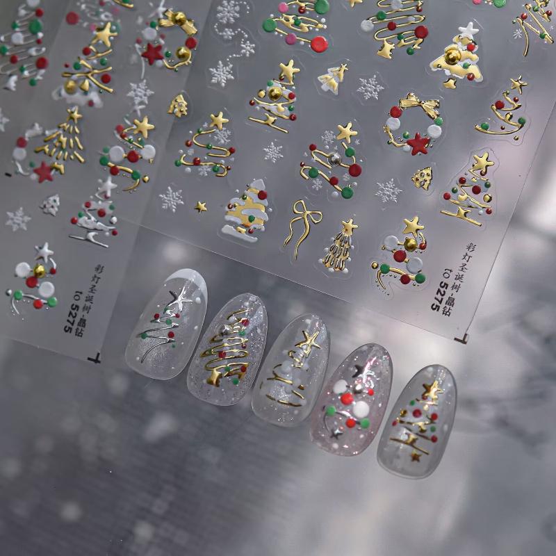 Pegatinas 3D para decoración d - Nail Art Xmas Design reseña y precio