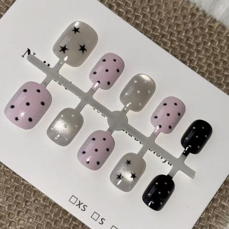 /Vly/10 Uñas Postizas de Gato  - Nail Art Cat Eye Pink reseña y precio
